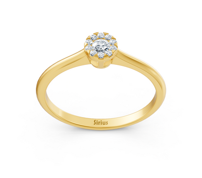 Zarter Verlobungsring aus 14K Gelbgold mit Diamant