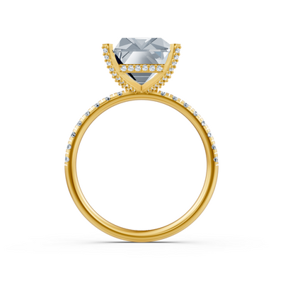 Strahlender Radiance Ring mit Labordiamant in Gelbgold – 77R0261