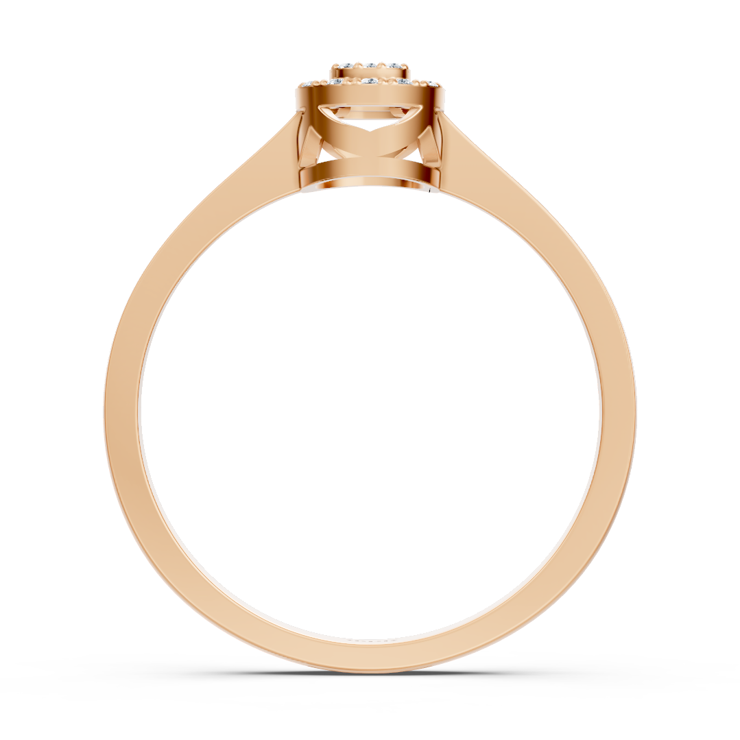 Bague fine avec diamants de laboratoire en Or Rose - 77R0258 - Bijoux haut de gamme de Rosy Lab Diamonds