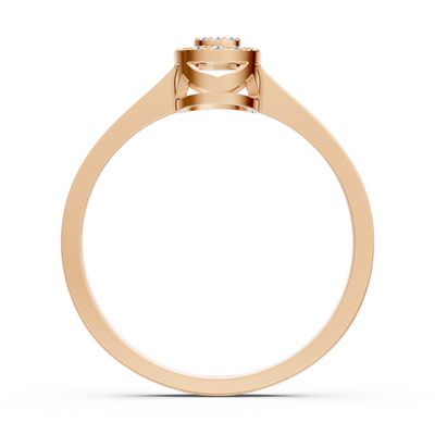 Fine ring with lab diamonds in rose gold – 77R0258