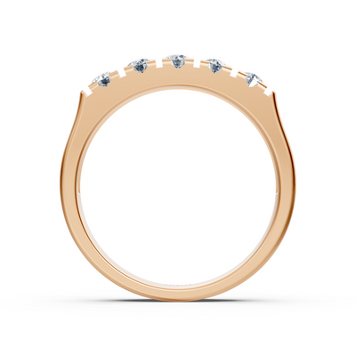 Half-memory ring with lab diamonds in rose gold – 77R0253