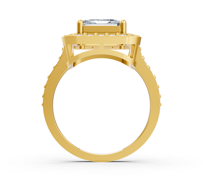 Magnificent yellow gold ring with emerald-cut diamond – 2.41 carats