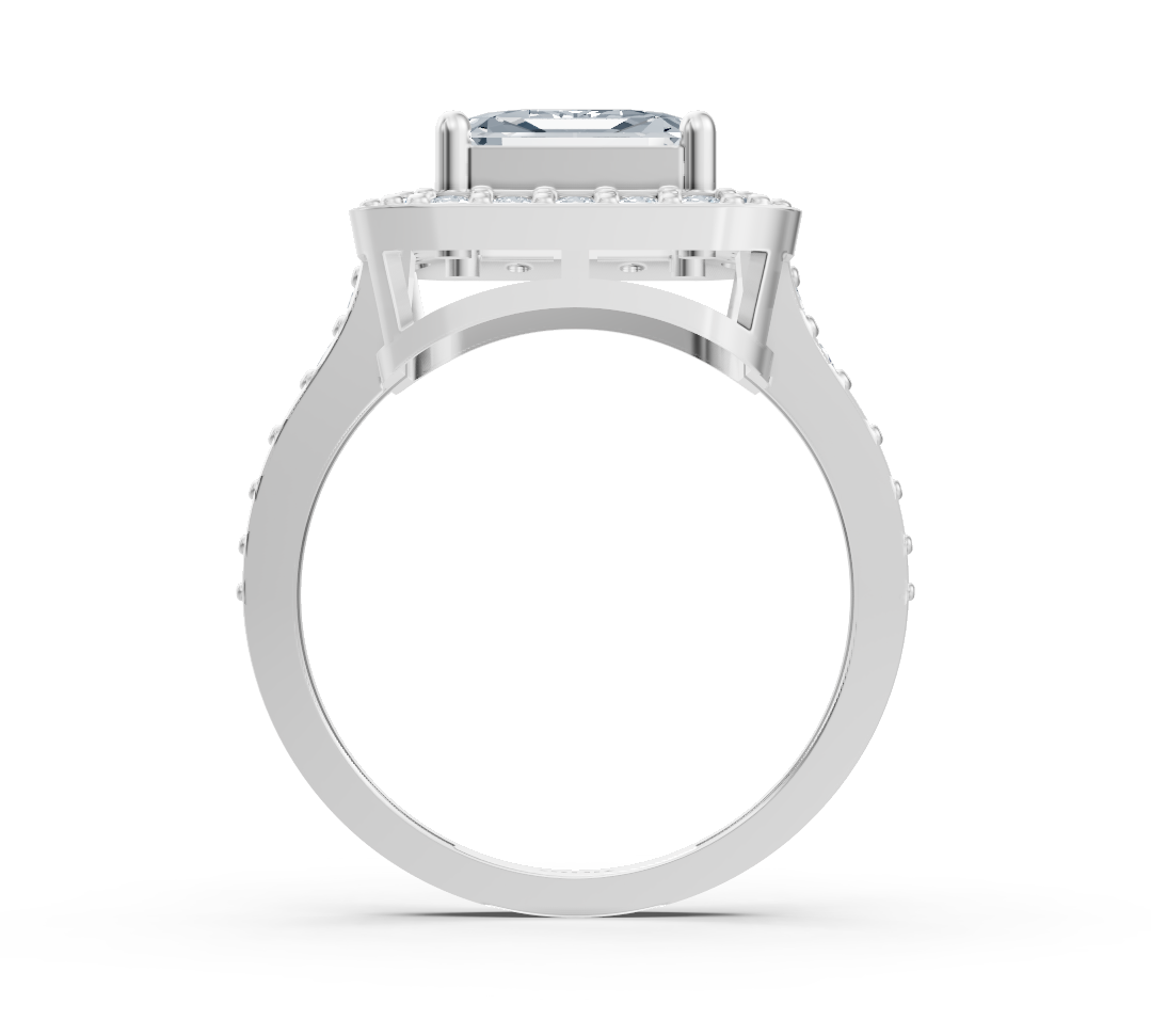 Magnificent white gold ring with emerald-cut diamond – 2.41 carats