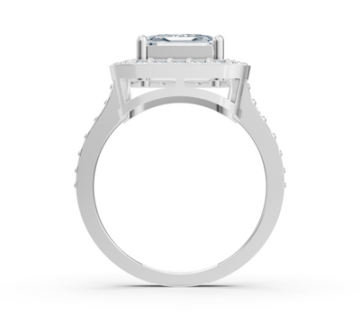 Magnificent white gold ring with emerald-cut diamond – 2.41 carats