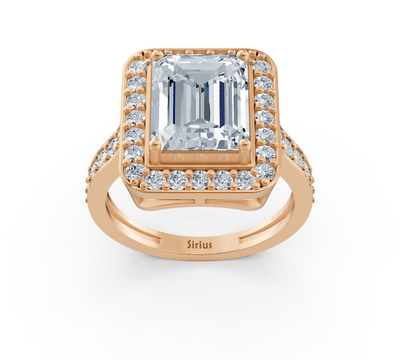 Magnificent rose gold ring with emerald-cut diamond – 2.41 carats