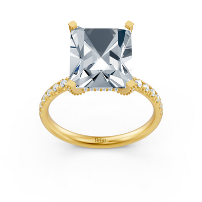 Strahlender Radiance Ring mit Labordiamant in Gelbgold – 77R0261