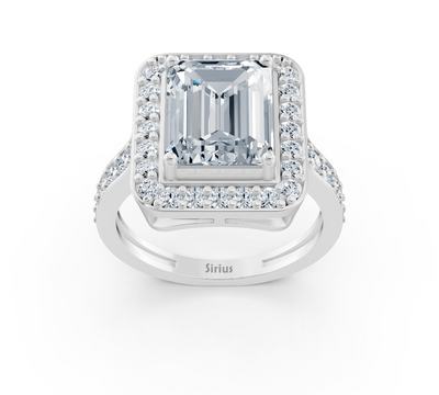 Magnificent white gold ring with emerald-cut diamond – 2.41 carats
