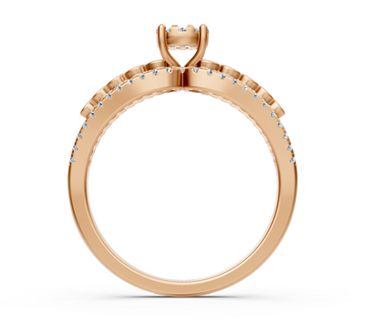 Verlobungsring aus Roségold mit Diamanten