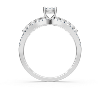 Verlobungsring aus Weißgold mit Diamanten