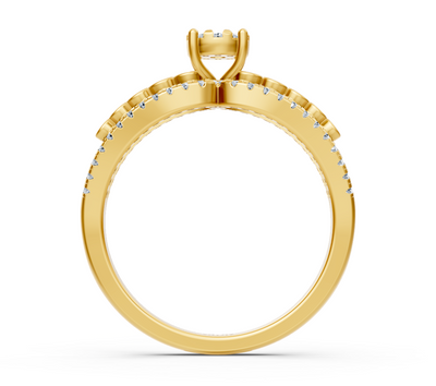 Verlobungsring aus Gelbgold mit Diamanten