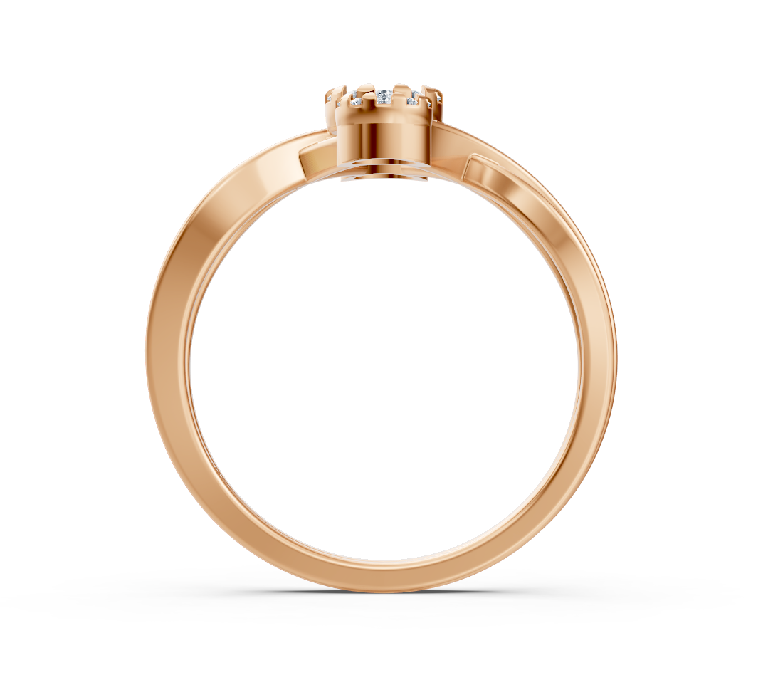 Rose gold trio ring with round-cut lab-grown diamonds – high-quality Jewelry from Rosy Lab Diamonds
