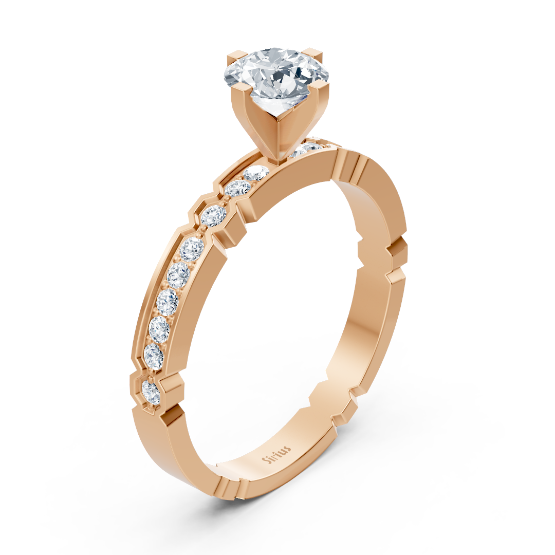 Roségold-Ring mit Solitär und feinen Labor-Diamanten - hochwertiger Schmuck von Rosy Lab Diamonds