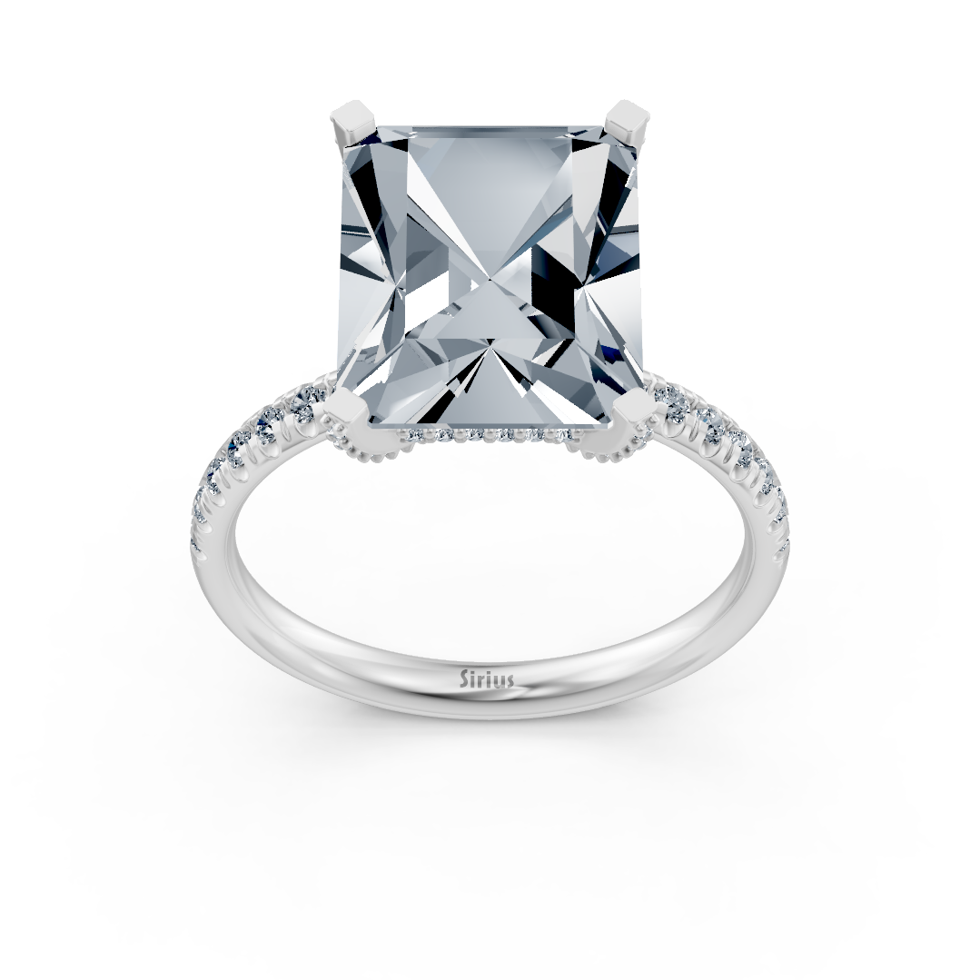 Radiance Ring with Lab Grown Diamond in White Gold - 77R0261 - high-quality Jewelry from Rosy Lab Diamonds