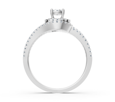 Verlobungsring aus Weißgold mit Diamanten