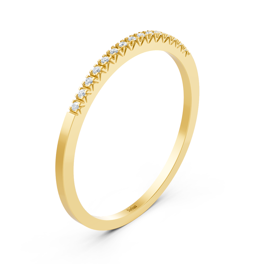 Yellow gold eternity ring with round diamonds – 0.20 ct