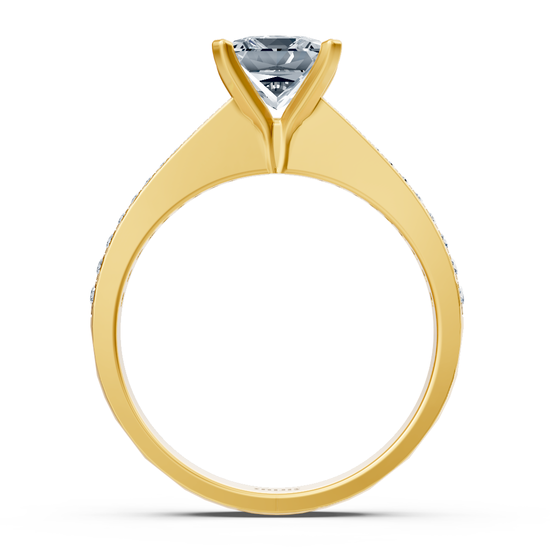 Ring mit Diamant & Labordiamanten in 14K Gelbgold | Rosy – hochwertiger Schmuck von Rosy Lab Diamonds
