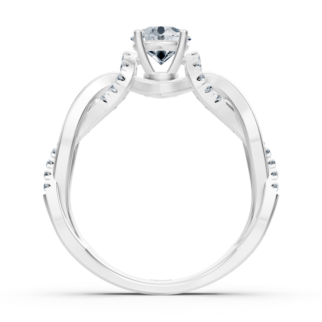 Bague en diamants en Or Blanc au design torsadé – 0,91 ct – Bijoux haut de gamme de Rosy Lab Diamonds