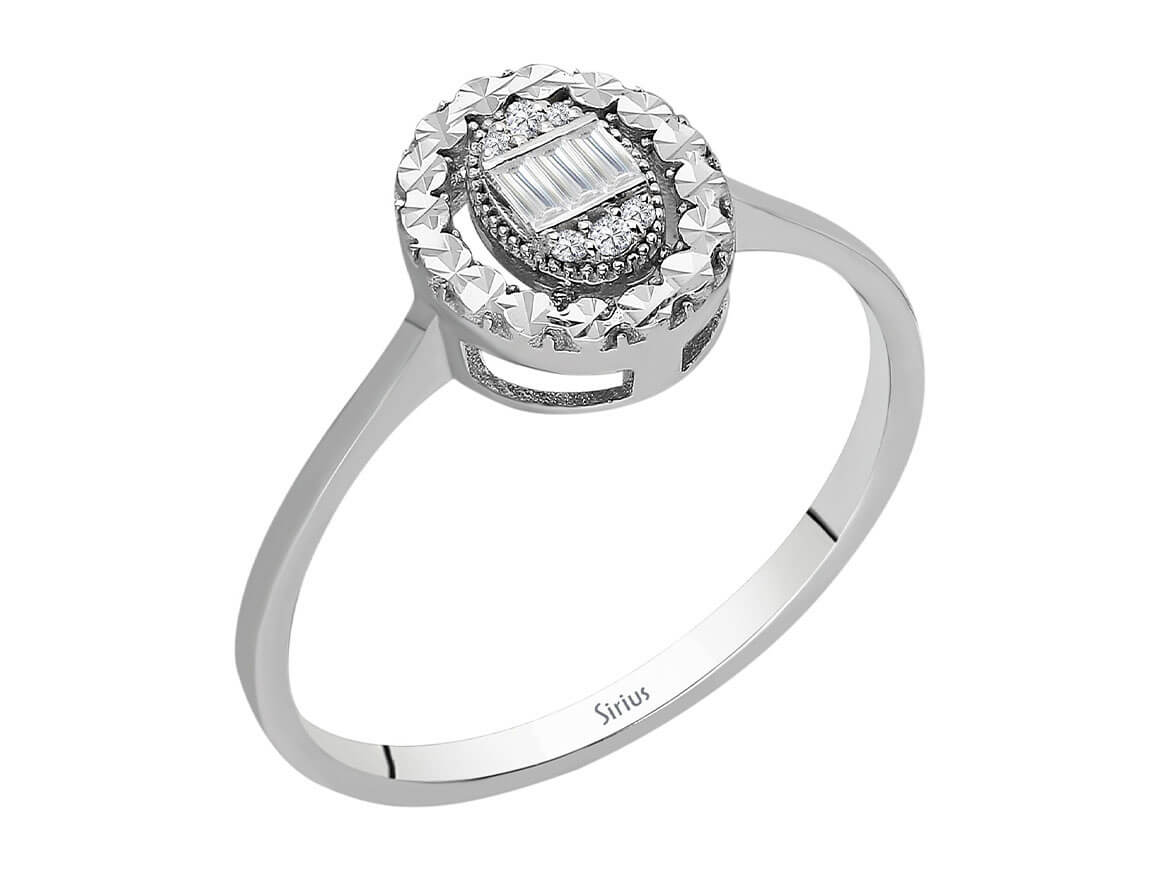 Weißgold-Ring „Anais“ mit 0,06 Karat Diamanten, 8K