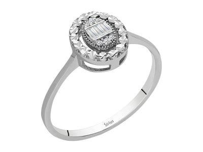 Weißgold-Ring „Anais“ mit 0,06 Karat Diamanten, 8K