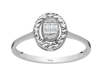 Weißgold-Ring „Anais“ mit 0,06 Karat Diamanten, 8K