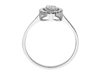 Weißgold-Ring „Anais“ mit 0,06 Karat Diamanten, 8K