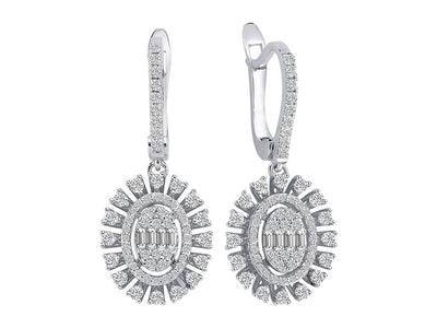 Helia dangle earrings with 126 lab diamonds in 585 white gold