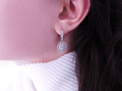 Helia dangle earrings with 126 lab diamonds in 585 white gold