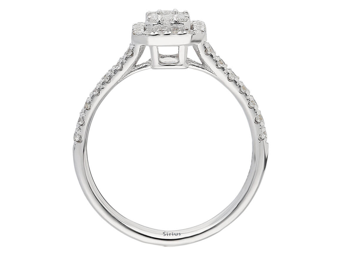 Eleganter Baguette-Diamantring mit laborgezüchteten Diamanten in 14 Karat Gold - hochwertiger Schmuck von Rosy Lab Diamonds