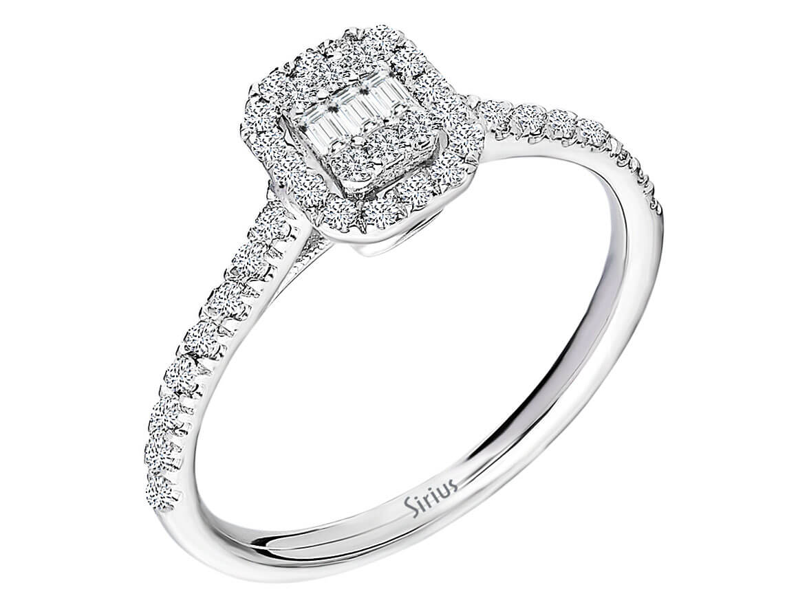 Eleganter Baguette-Diamantring mit laborgezüchteten Diamanten in 14 Karat Gold - hochwertiger Schmuck von Rosy Lab Diamonds