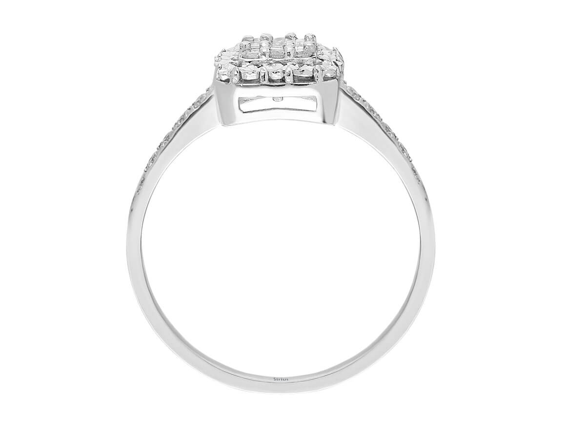 Baget Pırlanta Yüzük 0,25 ct - 8K Beyaz Altın - Pave Montür - Rosy Lab Diamonds’tan yüksek kaliteli Mücevher