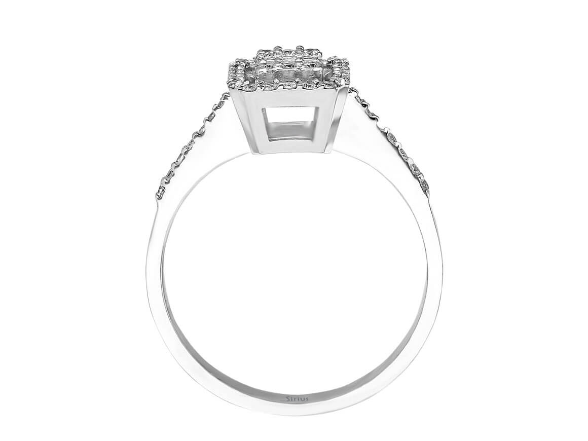 Ring mit Diamant & Diamanten in 14K Weißgold | Rosy – hochwertiger Schmuck von Rosy Lab Diamonds