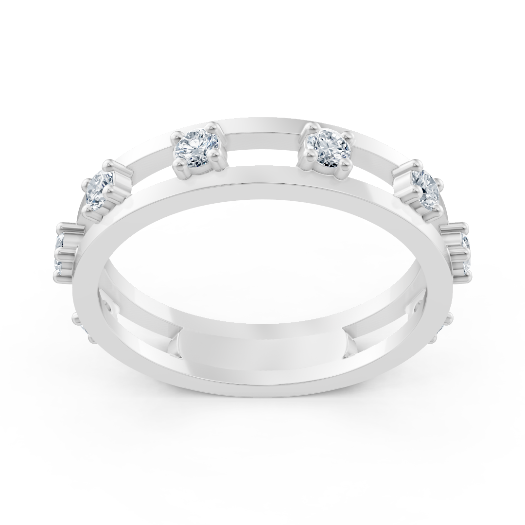 Birgie Pırlanta Yüzük Beyaz Altın 14K, 8 pırlantalı – Rosy Lab Diamonds’tan yüksek kaliteli Mücevher