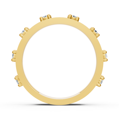 Bague diamant Birgie or jaune 14K avec 8 brillants