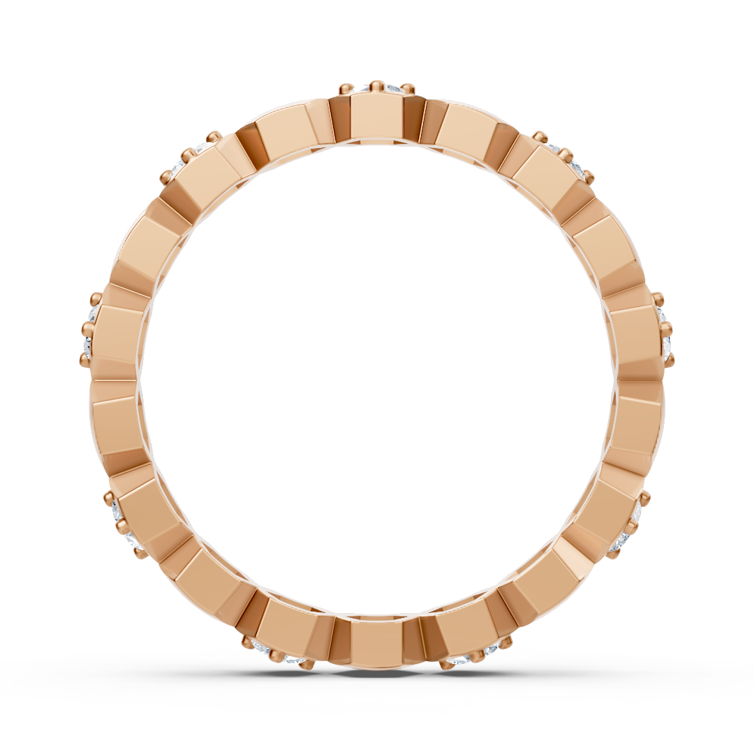 Birgie Diamond Ring Rose Gold 14K - Hexagon Design - high-quality Jewelry from Rosy Lab Diamonds