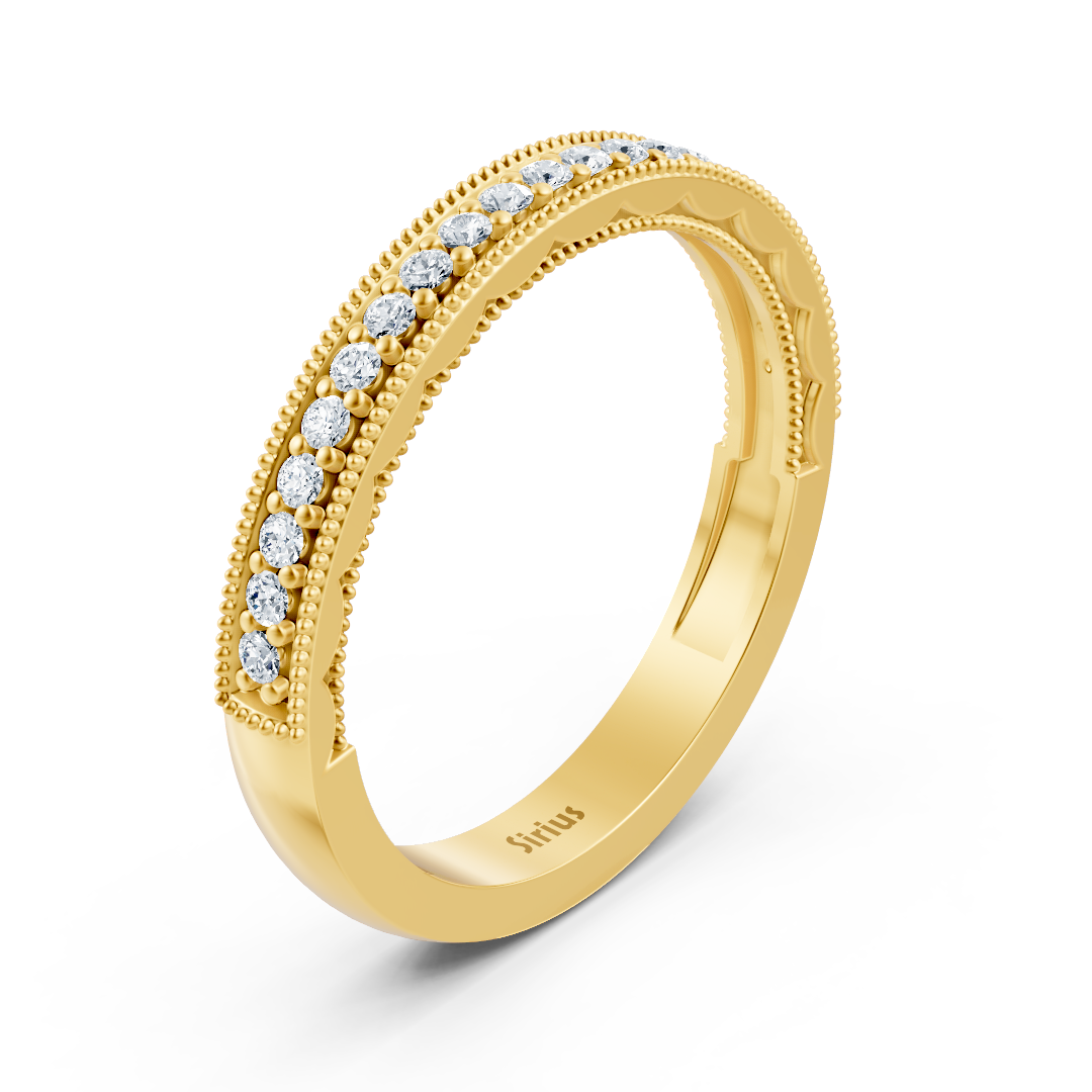 Feiner Gelbgoldring mit laborgezüchteten Diamanten - hochwertiger Schmuck von Rosy Lab Diamonds