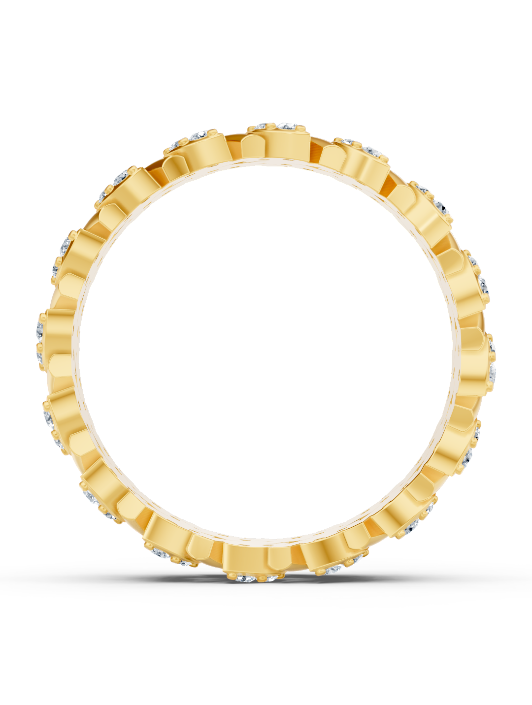Ring mit Diamant & Labordiamanten in 14K Gelbgold | Rosy – hochwertiger Schmuck von Rosy Lab Diamonds