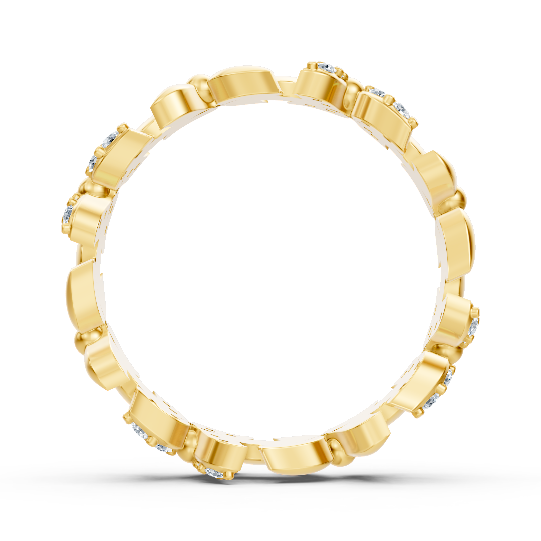 Funkelnder Gelbgold Ring mit Diamanten - Schmetterling Design - hochwertiger Schmuck von Rosy Lab Diamonds