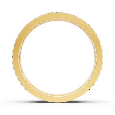 Yellow gold statement ring with lab diamonds