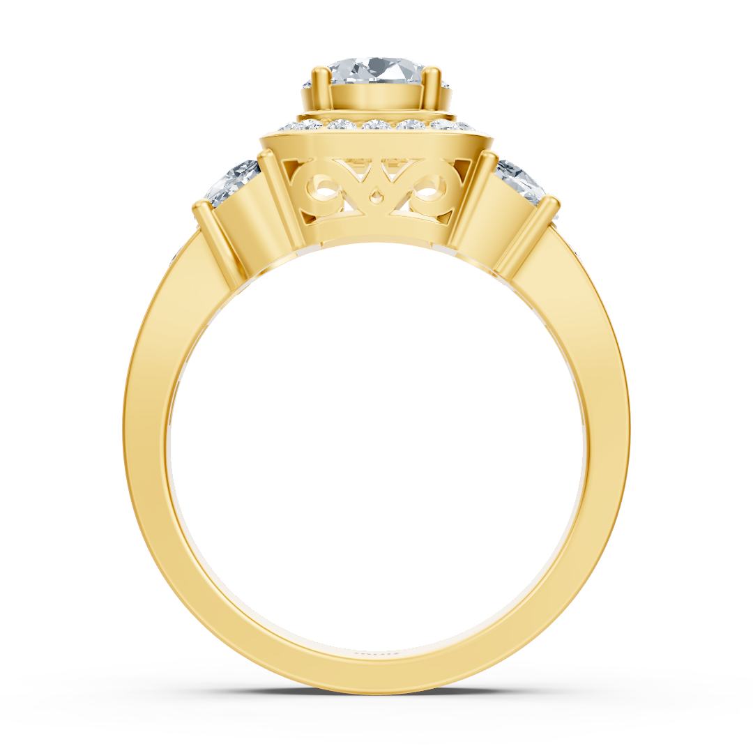 Pırlantalı özel sarı altın yüzük - Rosy Lab Diamonds’tan yüksek kaliteli Mücevher