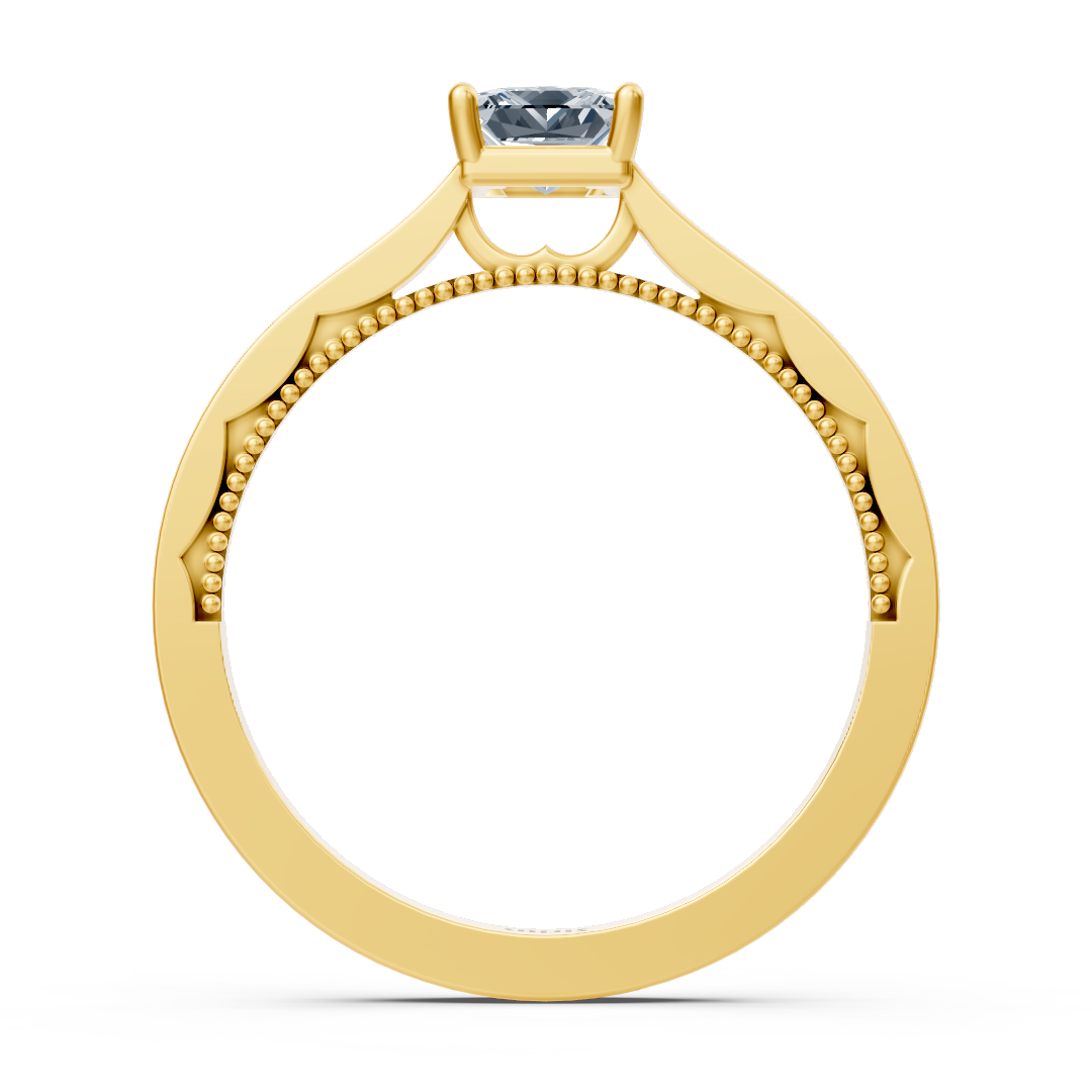Bague solitaire diamant or jaune