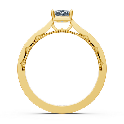 Bague solitaire diamant or jaune