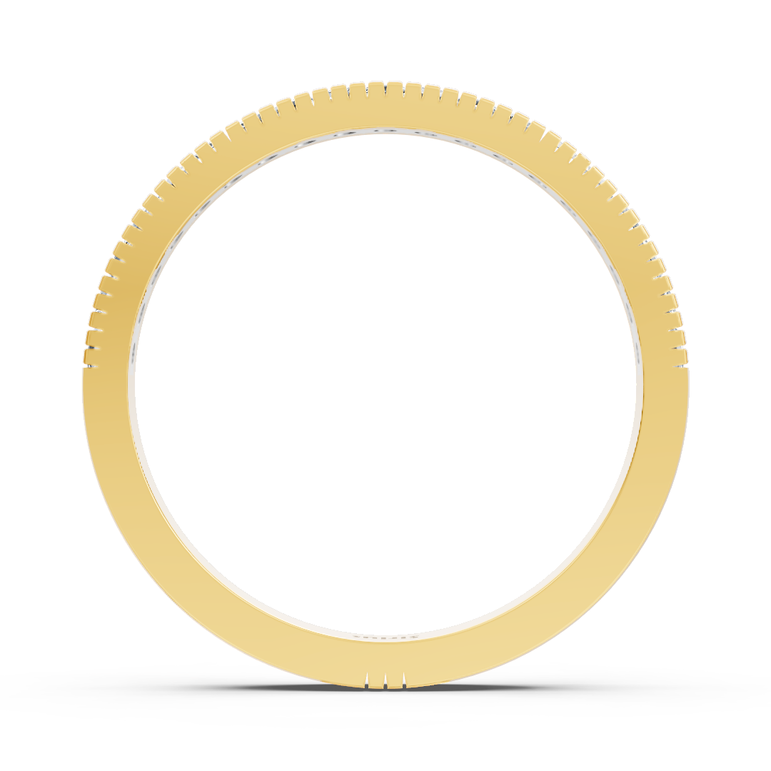 Modern yellow gold ring with square lab-grown diamonds - high-quality Jewelry from Rosy Lab Diamonds