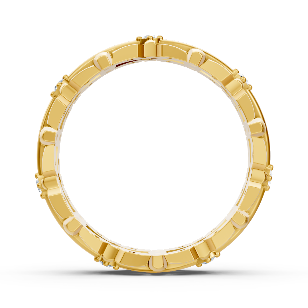 Floraler Diamant-Ring in Gelbgold – 0,378 Karat