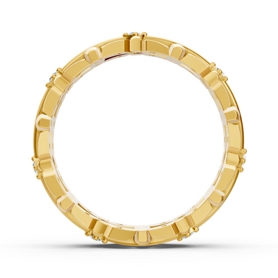 Floraler Diamant-Ring in Gelbgold – 0,378 Karat