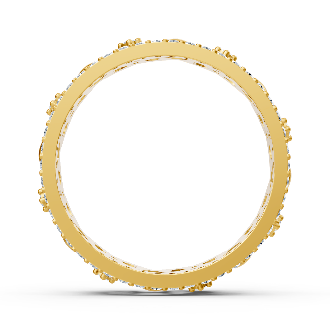 Geflochtener Diamant-Ring in Gelbgold - 0,508 Karat - hochwertiger Schmuck von Rosy Lab Diamonds
