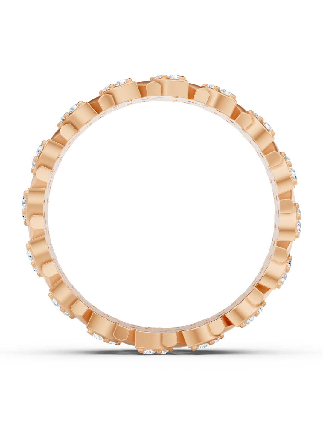 Ring mit Diamant & Labordiamanten in 14K Roségold | Rosy – hochwertiger Schmuck von Rosy Lab Diamonds