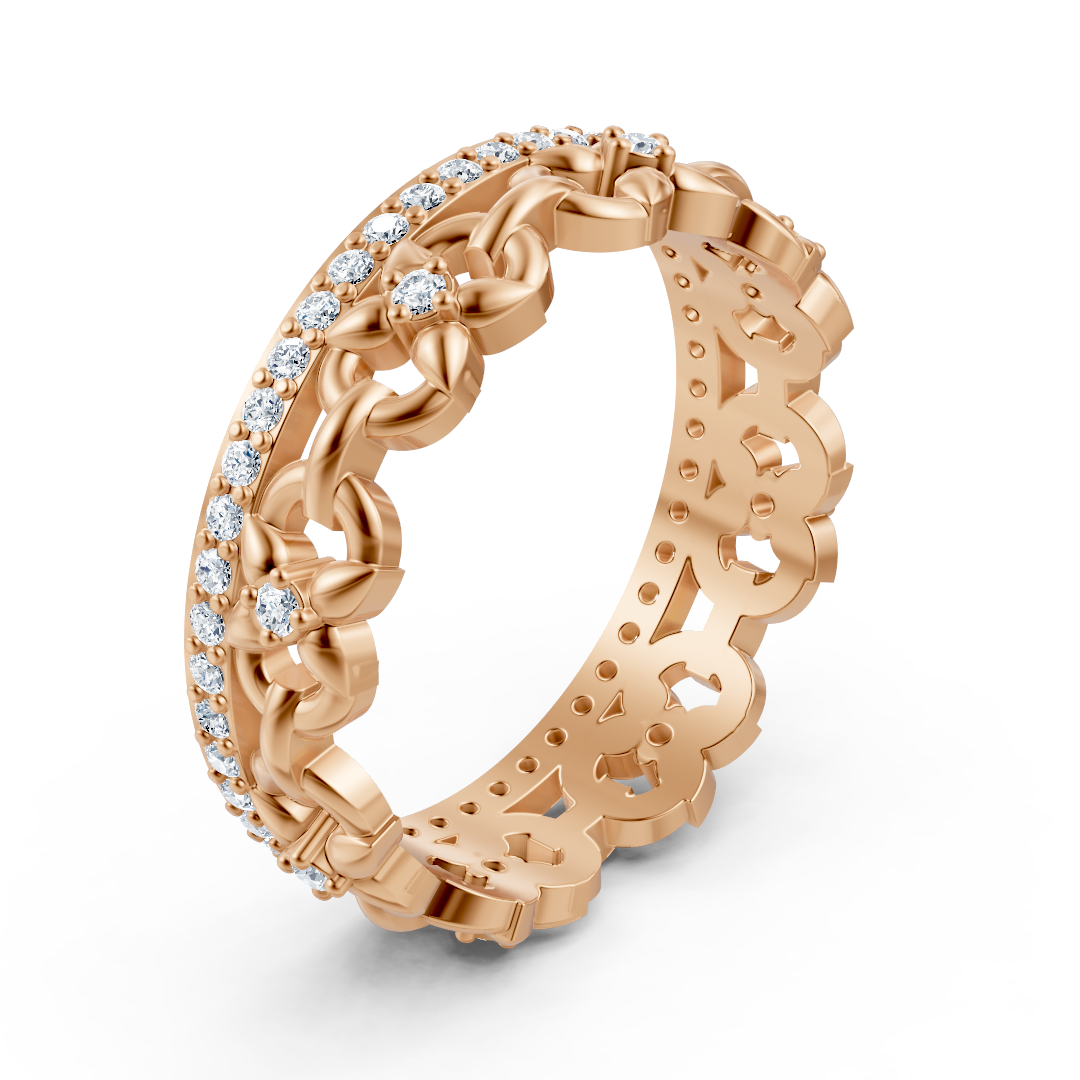 Braided Diamond Ring in Rose Gold - 0.508 Carat - High-Quality Jewelry by Rosy Lab Diamonds