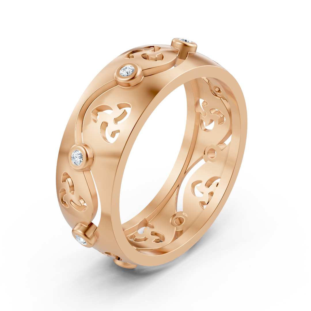 Roségold-Rankenring mit Labordiamanten - hochwertiger Schmuck von Rosy Lab Diamonds