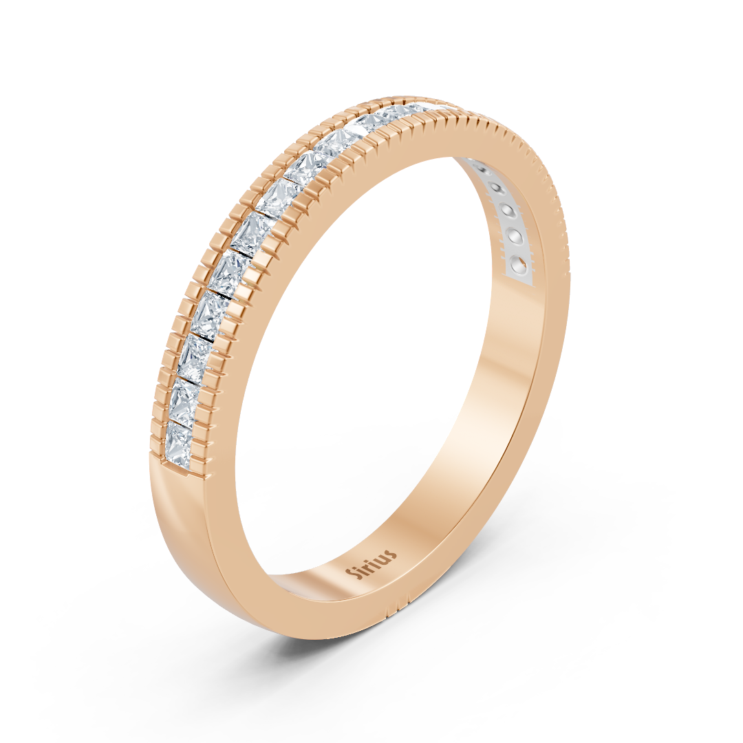 Ring mit Diamant & Labordiamanten in 14K Roségold | Rosy – hochwertiger Schmuck von Rosy Lab Diamonds
