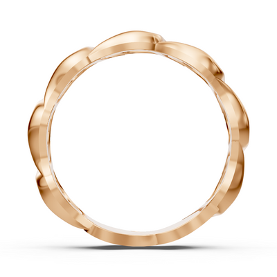 14K rose gold ring with 21 lab diamonds in prong setting